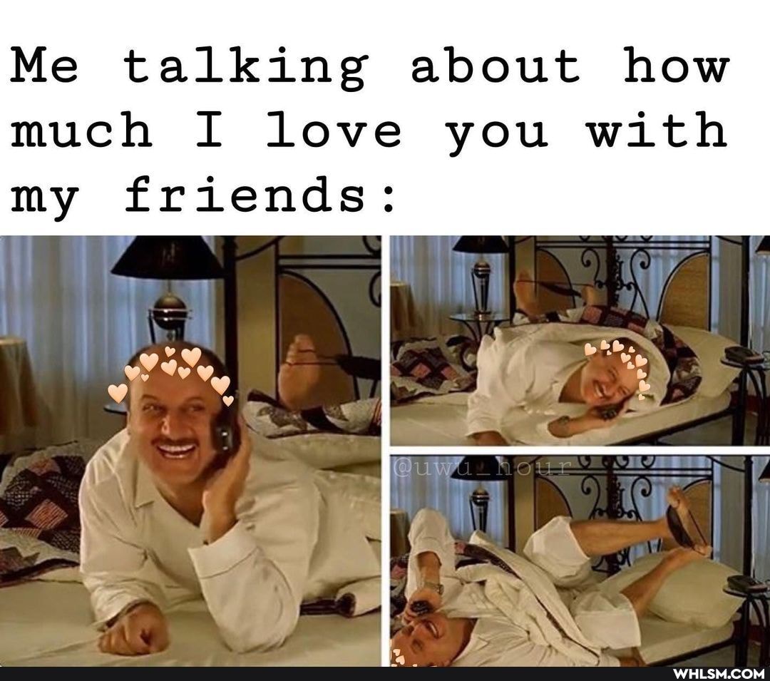 Me talking about how much I love you with my friends:
SS
II