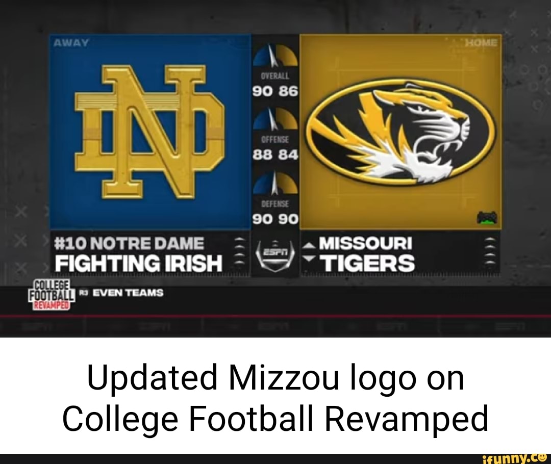 90 90 90 #10NOTREDAME "MISSOURI FIGHTING IRISH ~ TIGERS EVEN TEAMS ...