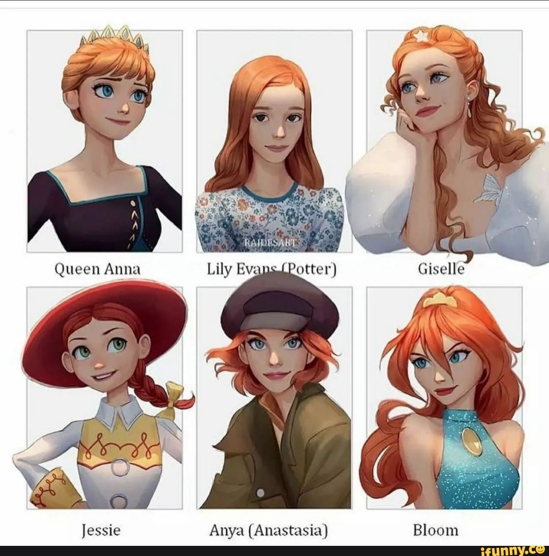 IN Lily Queen Anna Jessie Jessie Anya (Anastasia) Bloom - iFunny