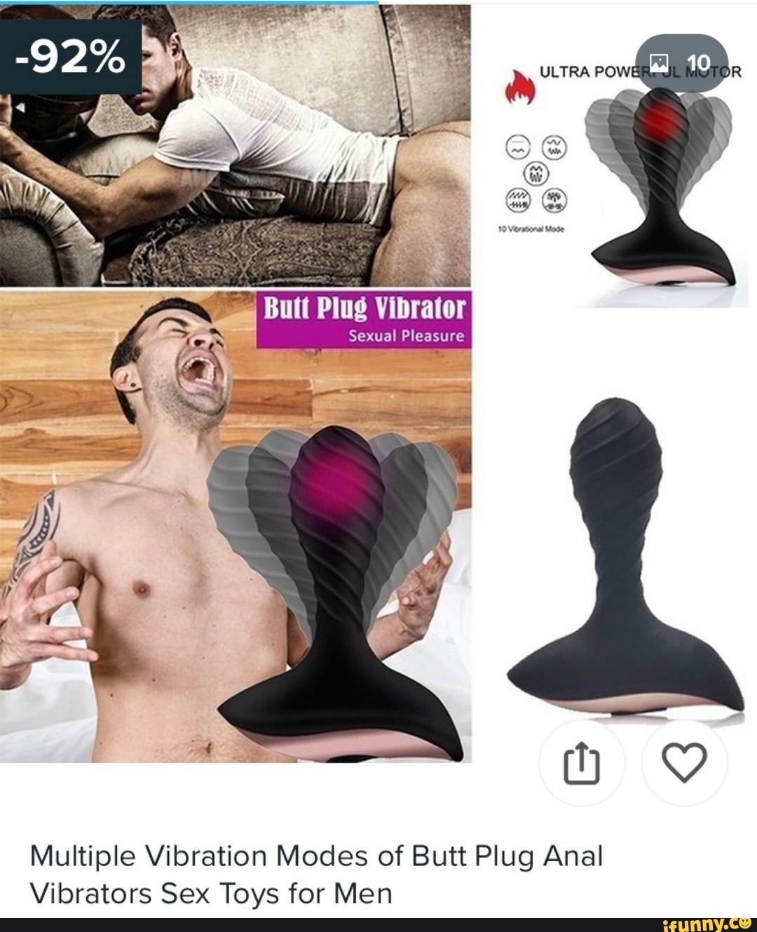 Multiple Vibration Modes of Butt Plug Anal Vibrators Sex Toys for Men -  iFunny