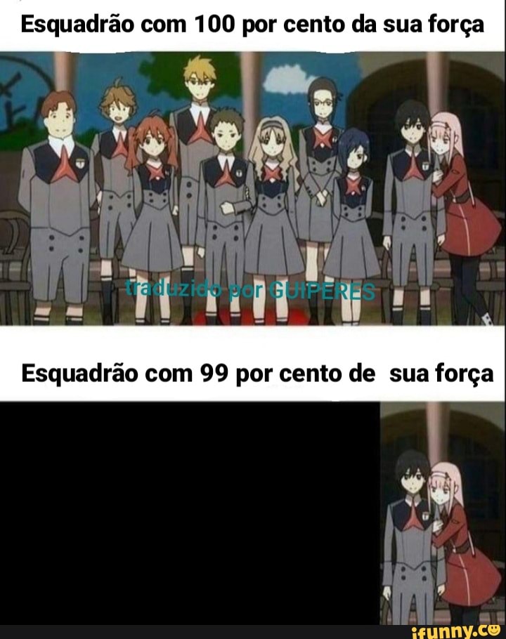 Esquadrão com 100 por cento da sua força I
Esquadrão com 99 por cento de sua força