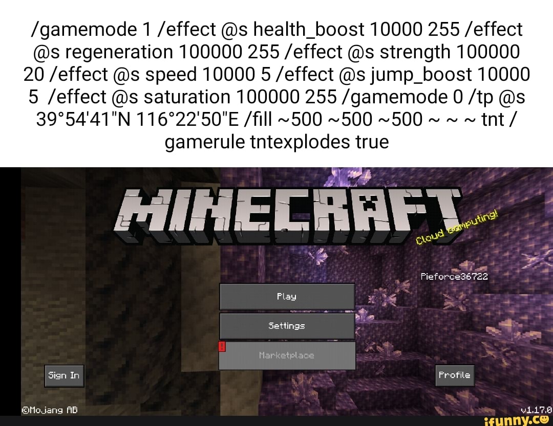 Gamemode 1 Effect S Health Boost 255 Effect S Regeneration 255 Effect S Strength