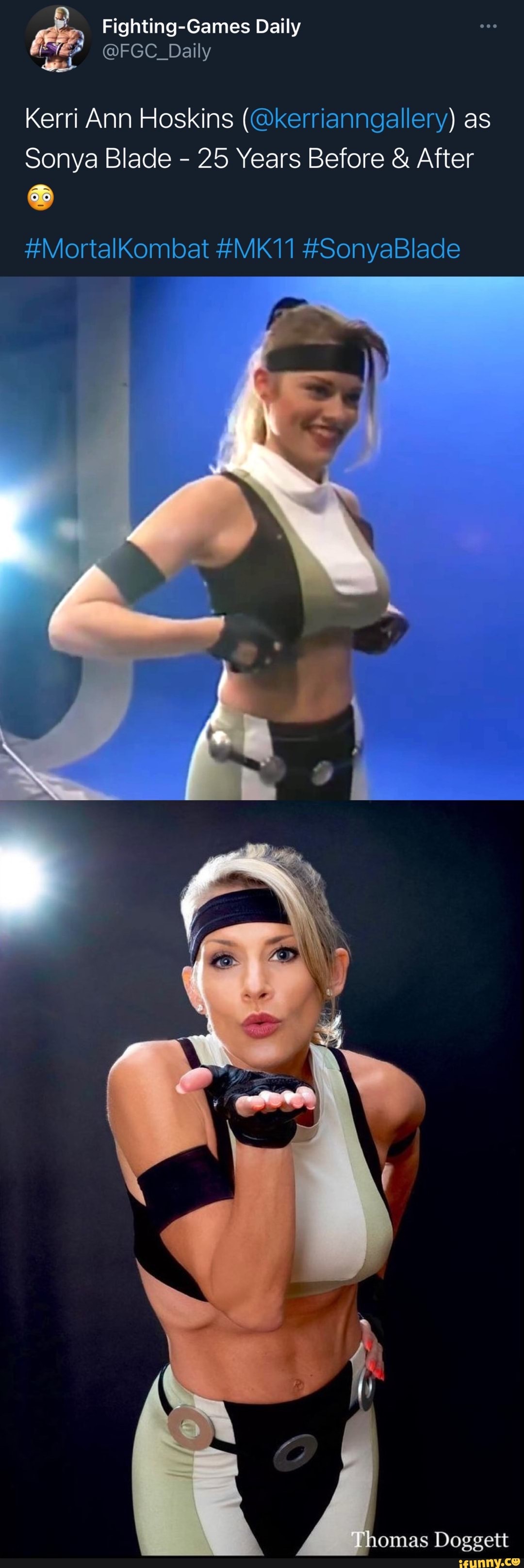 Fighting-Games Daily FGC_Dail ally @ ally Kerri Ann Hoskins  (@kerrianngallery) as Sonya Blade - 25 Years Before & After #Mortalkombat  #MK11 #SonyaBlade Thomas Doggett - iFunny