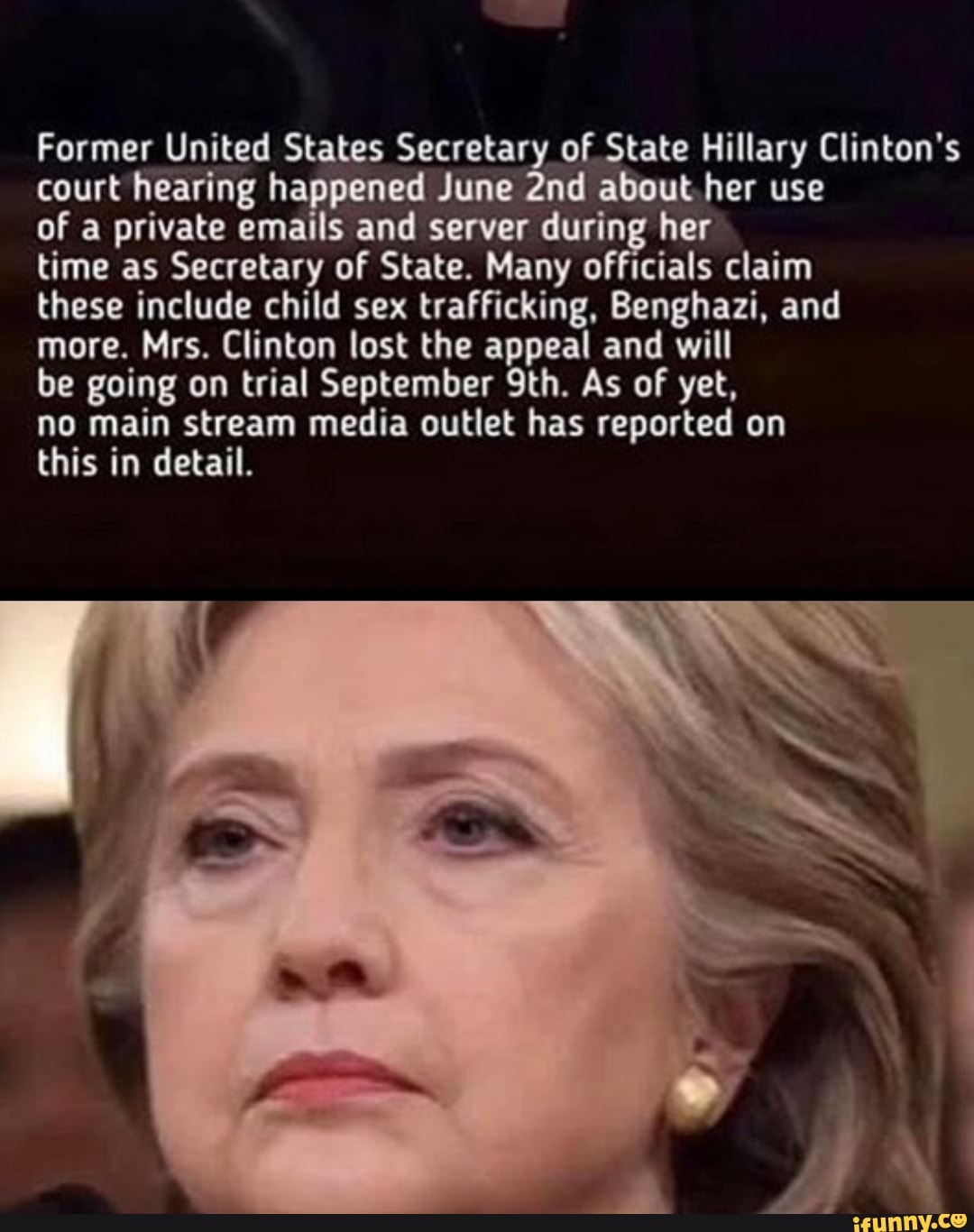 Former United States Secretary Of State Hillary Clintons Court Hearing Happened June 2nd About 