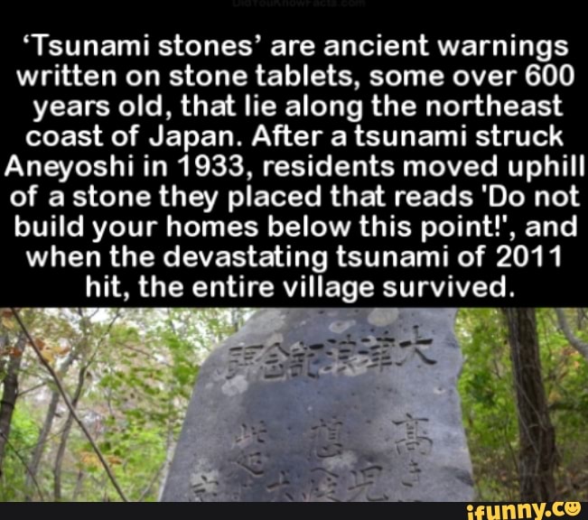 Japan tsunami stones