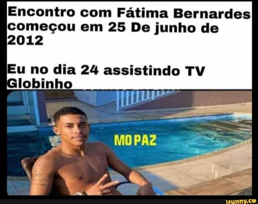 Encontro com Fátima Bernardes
começou em 28 De junho
Eu no dia 24 assistindo TV lobinho
PAZ
É te