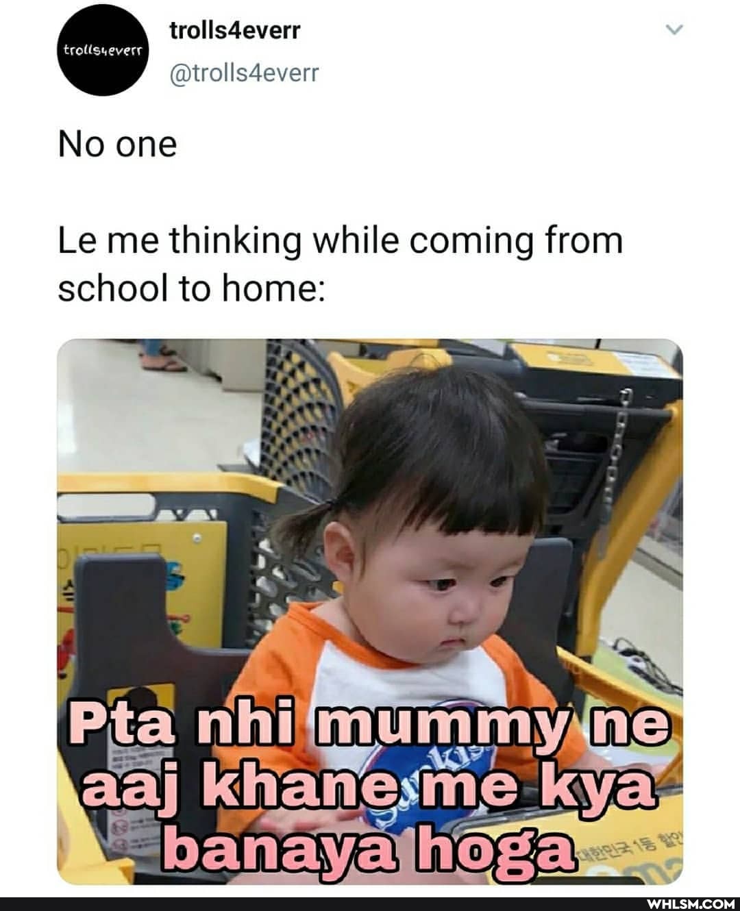 trolls4everr
@trolls4everr
trolisyeverr
No one
Le me thinking while coming from school to home:
Pta