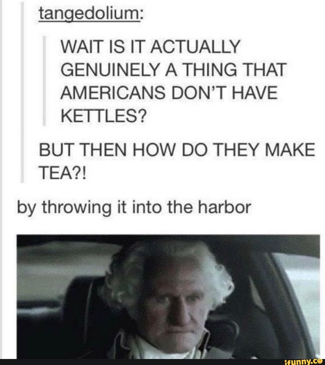 WAIT IS IT ACTUALLY GENUINELY A THING THAT AMERICANS DON'T HAVE KETTLES