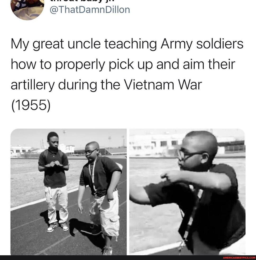 My great uncle teaching Army soldiers how to properly pick up and aim their artillery during the Vietnam War
(1955)