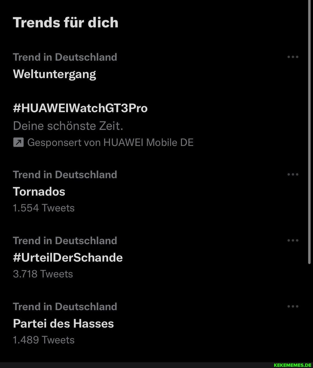 Trends für dich Trend in Deutschland Weltuntergang #HUAWEIWatchGT3Pro Deine sch