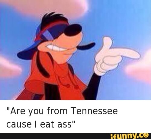 Are You From Tennessee Cause I Eat Ass