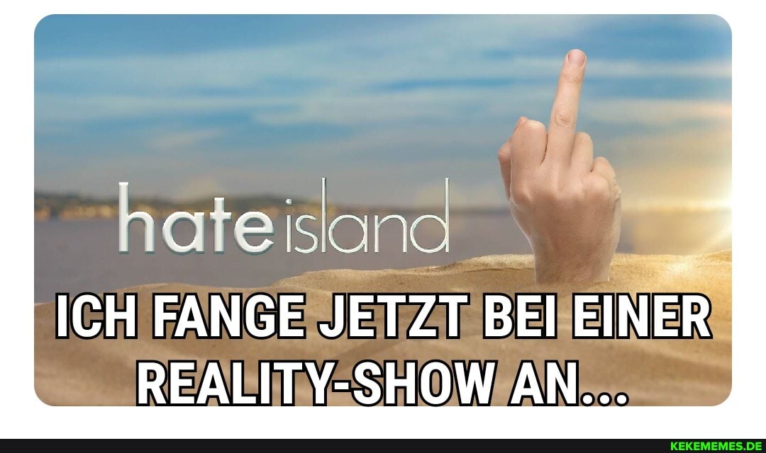 hate
ICH FANGE JETZT BEI EINER REALITY-SHOW AN...