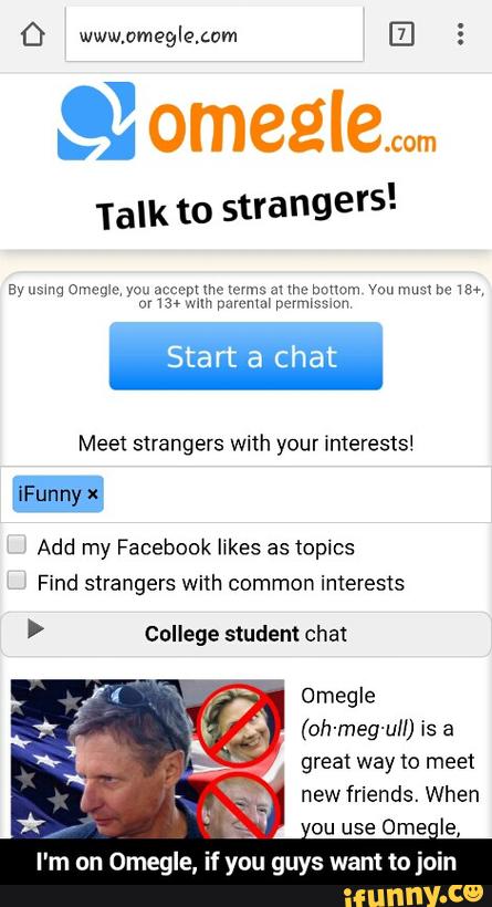 Omegle 18 plus chat