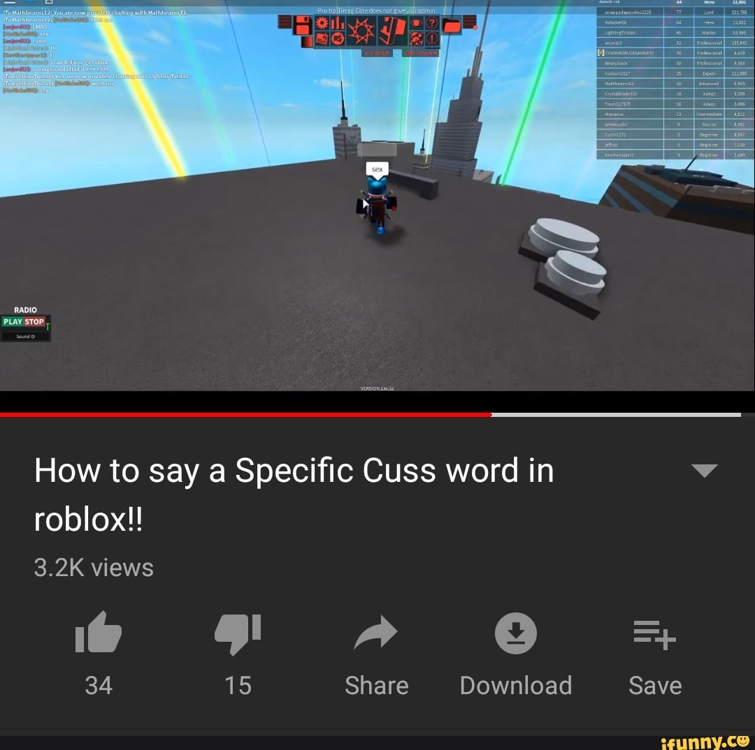 How To Say A Speciﬁc Cuss Word In V Roblox Ifunny - wait thats illegal roblox