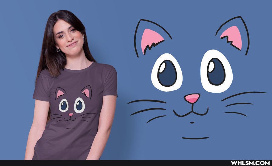 cat, face, t_shirt