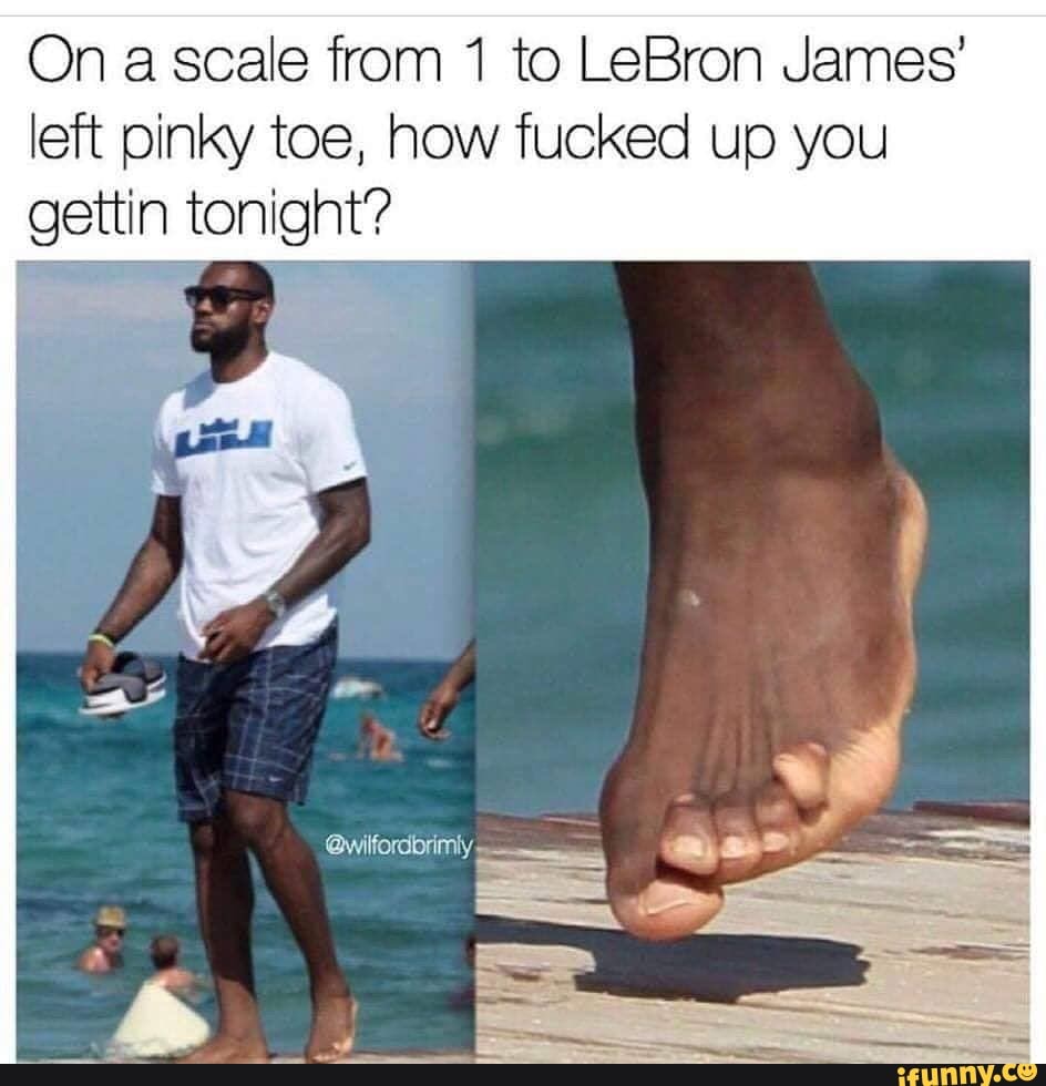 lebron james pinky toe