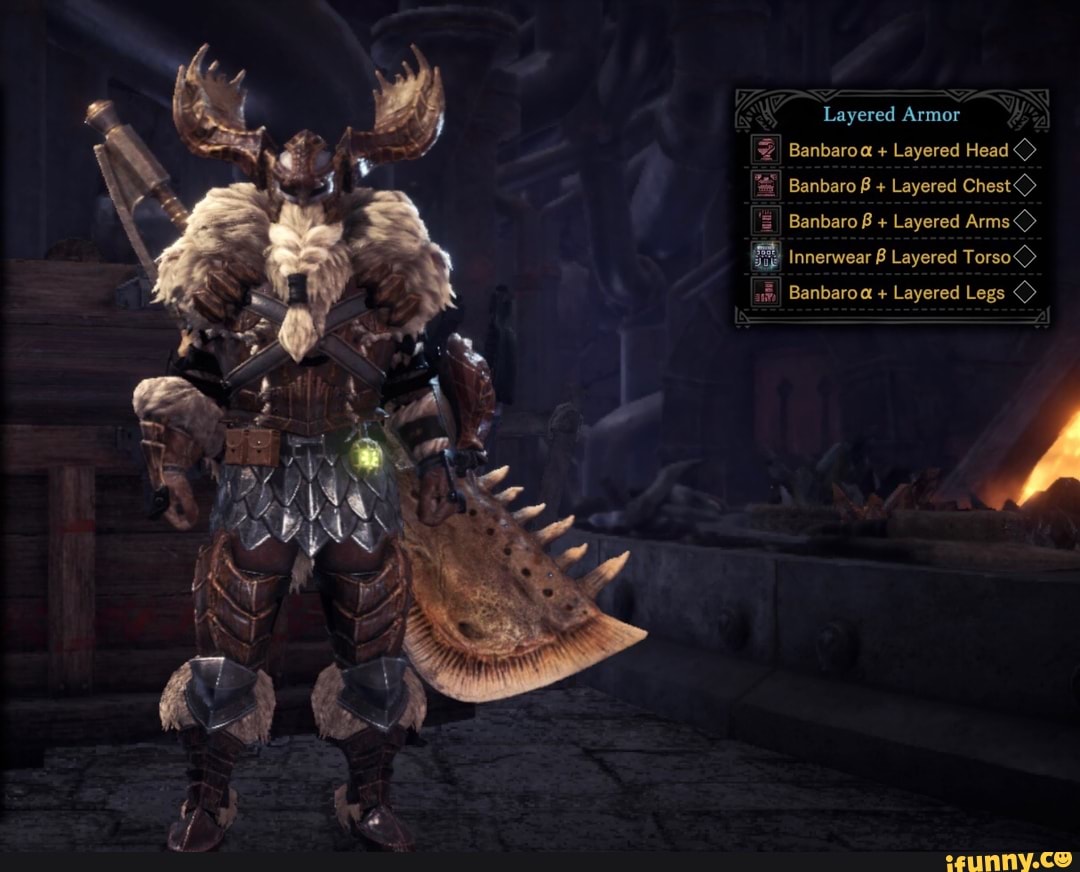 Layered Armor Banbaroa Layered Head Banbaro B Layered Chest Banbaro   3ea9fbcbca44b5b60d974cb1f8652687883cf28c0872cda69a43a995cb6f2774 1 