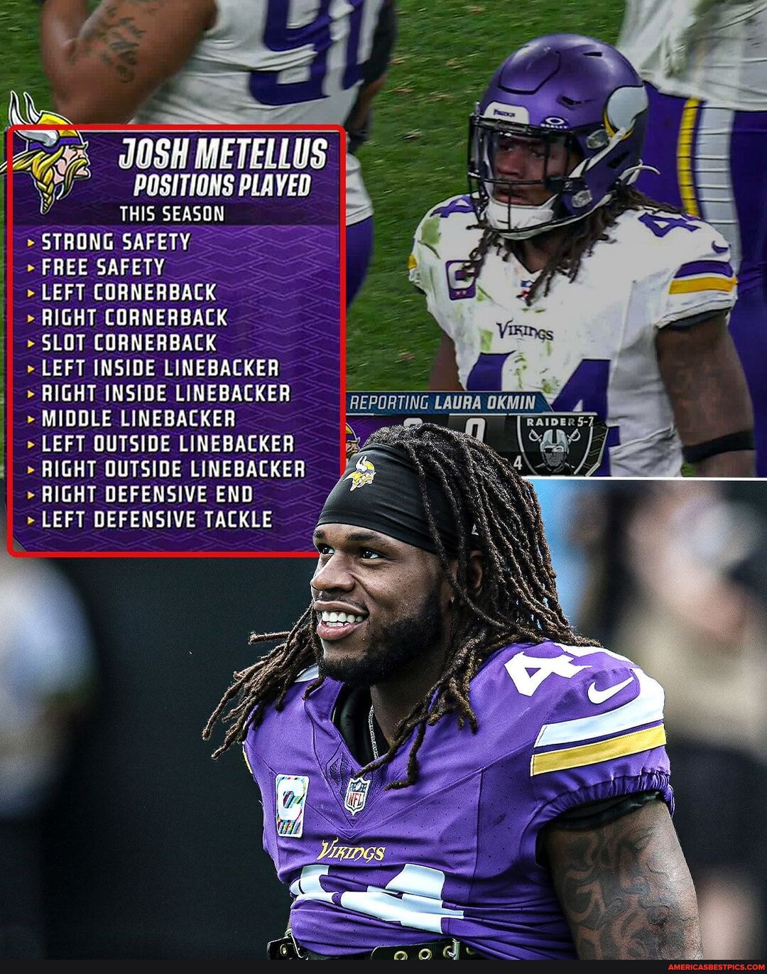 JOSHOFALLTRADES Vikings captain Josh Metellus has played every ...