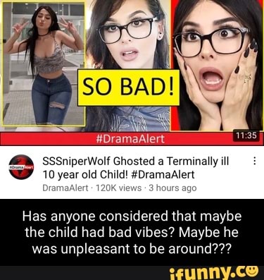 SSSniperWolf Ghosted A Terminally Ill 10 Year Old Child! #Dramadlert ...