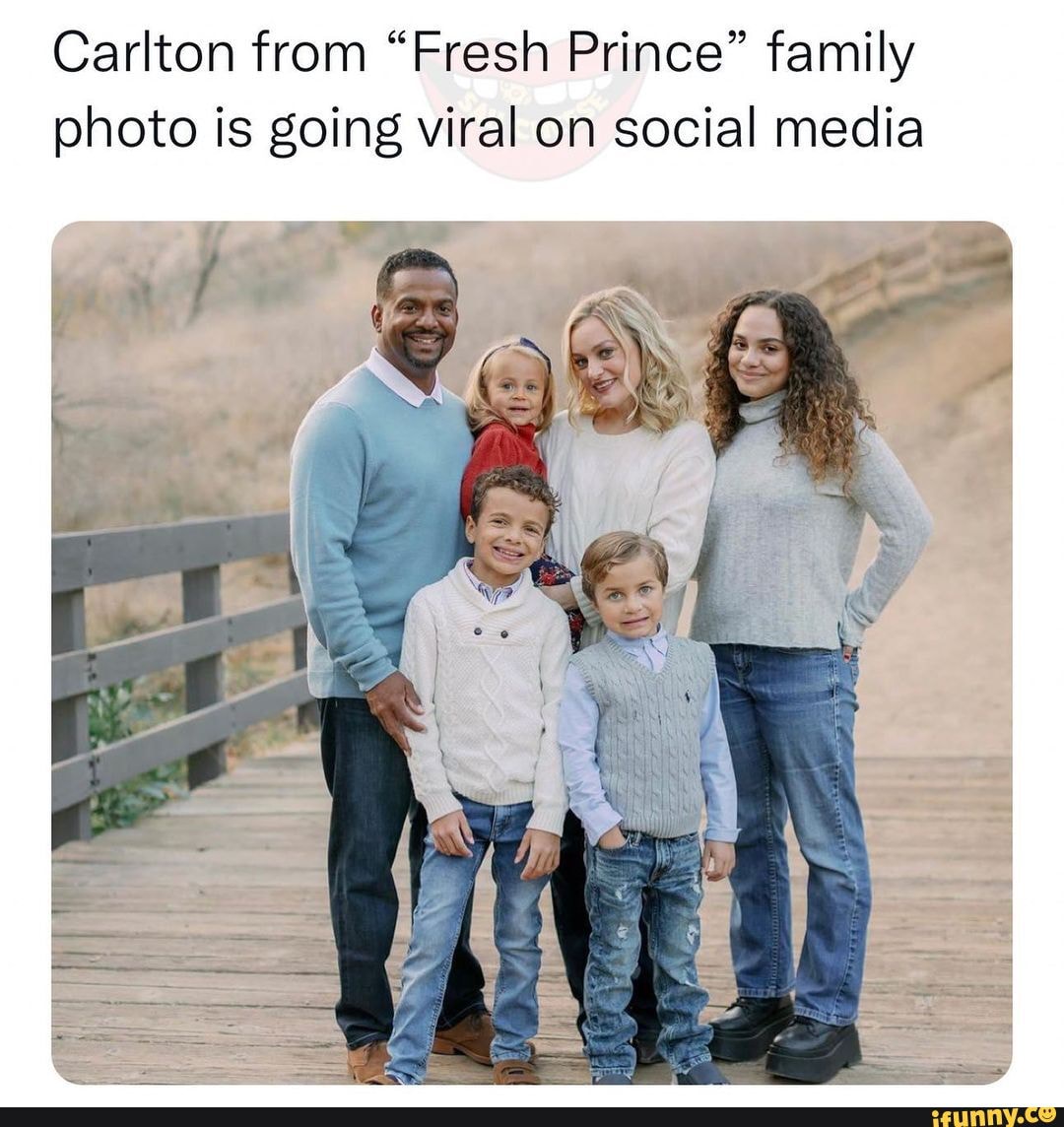 Carlton from "Fresh Prince" family photo is going viral on social media