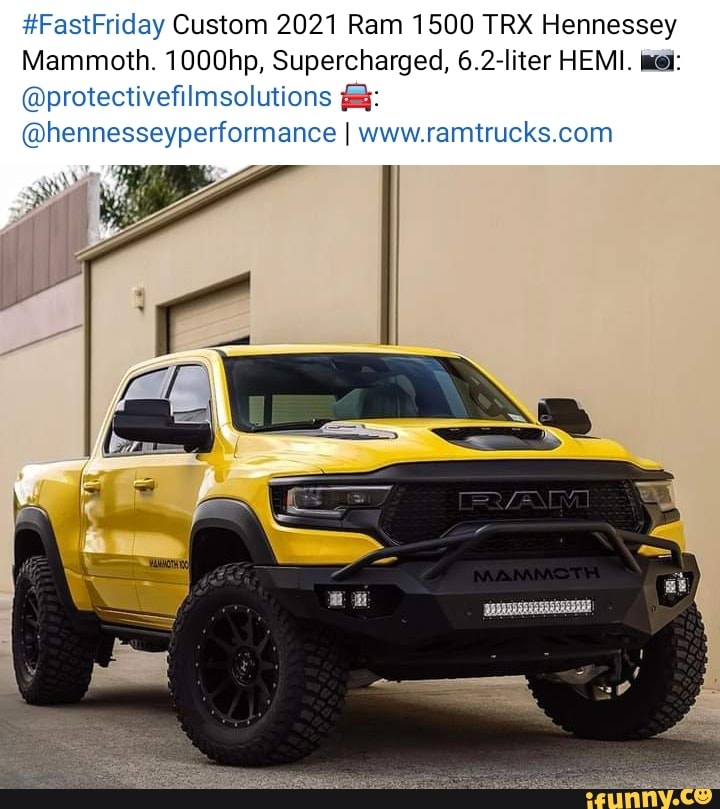 Custom 2021 Ram 1500 TRX Hennessey Mammoth. 1000hp, Supercharged, 6.2 ...