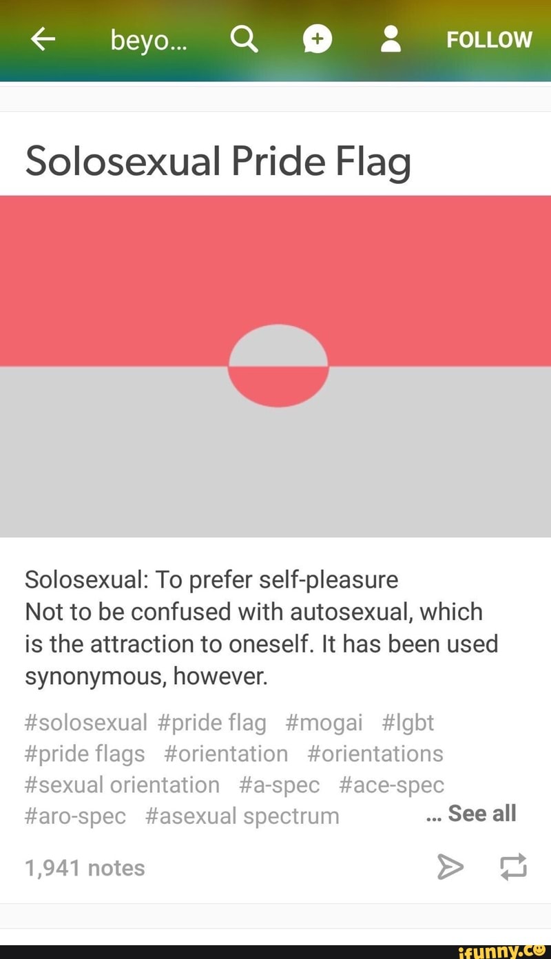 Solosexual Pride Flag Solosexual To Prefer Self Pleasure Not To Be Confused With Autosexual Which Is The Attraction To Oneself It Has Been Used Synonymous However Solosexual Prideflag Mogai Igbt Prideflags Orientation Orientations