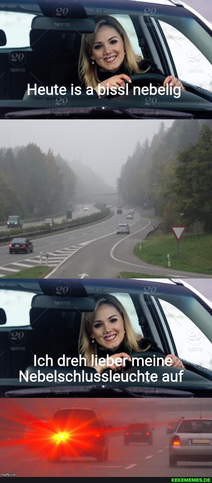 AN
Heute is a bissl nebelig
---an
Ich dreh lieber meine
Nebelschlussleuchte auf