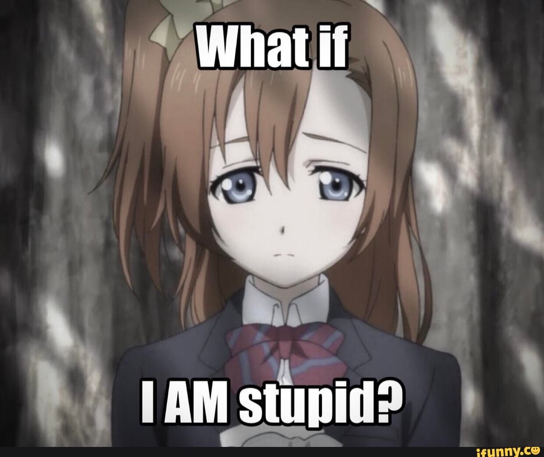 What ii
"AM stupie"