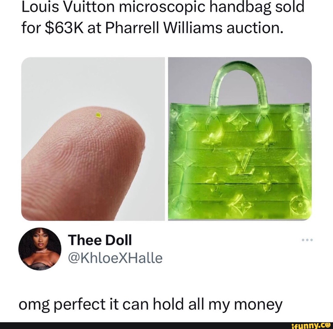 What is the significance of a microscopic knockoff Louis Vuitton