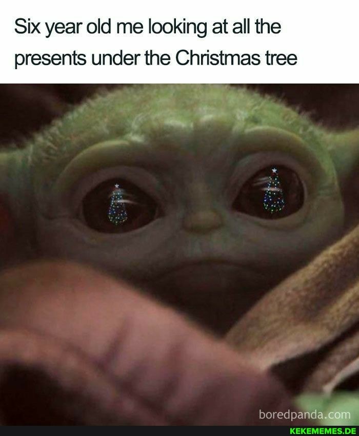 Six year old me looking at all the
presents under the Christmas tree
boredpanda.