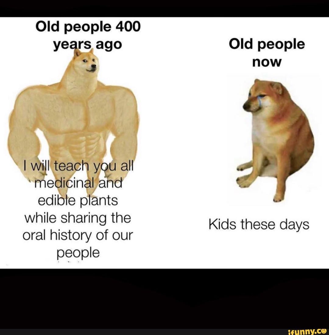 Old people 400 years ago Old people 