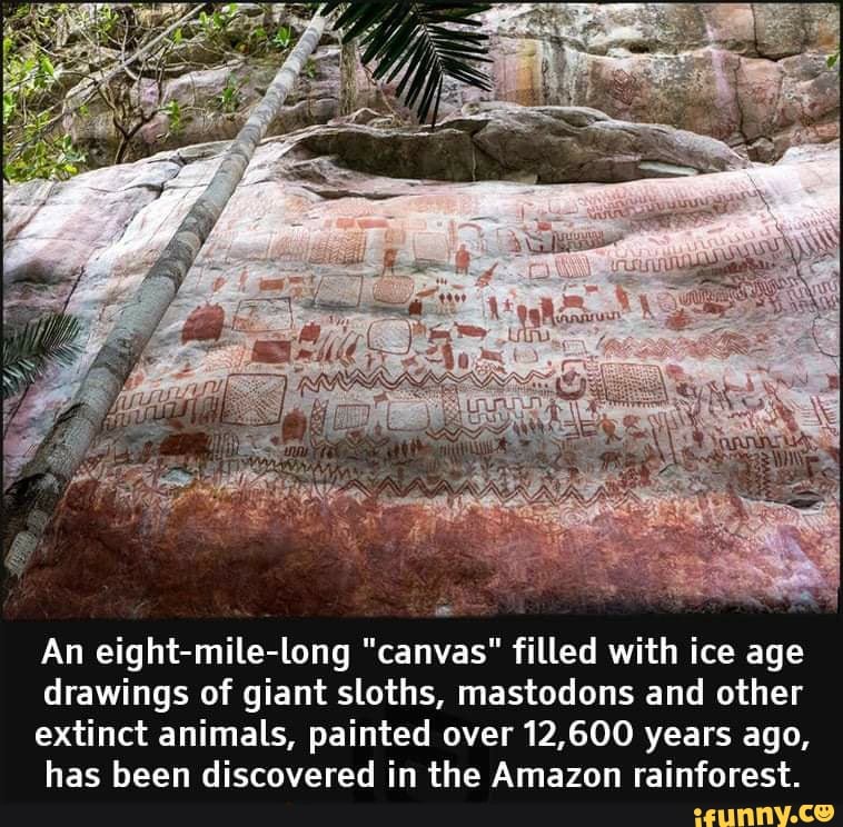 An Eight-mile-long "canvas" Filled With Ice Age Drawings Of Giant ...