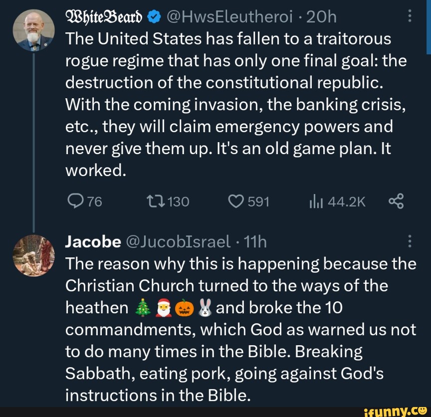 WhiteBeard The United States Has Fallen To A Traitorous Rogue Regime 