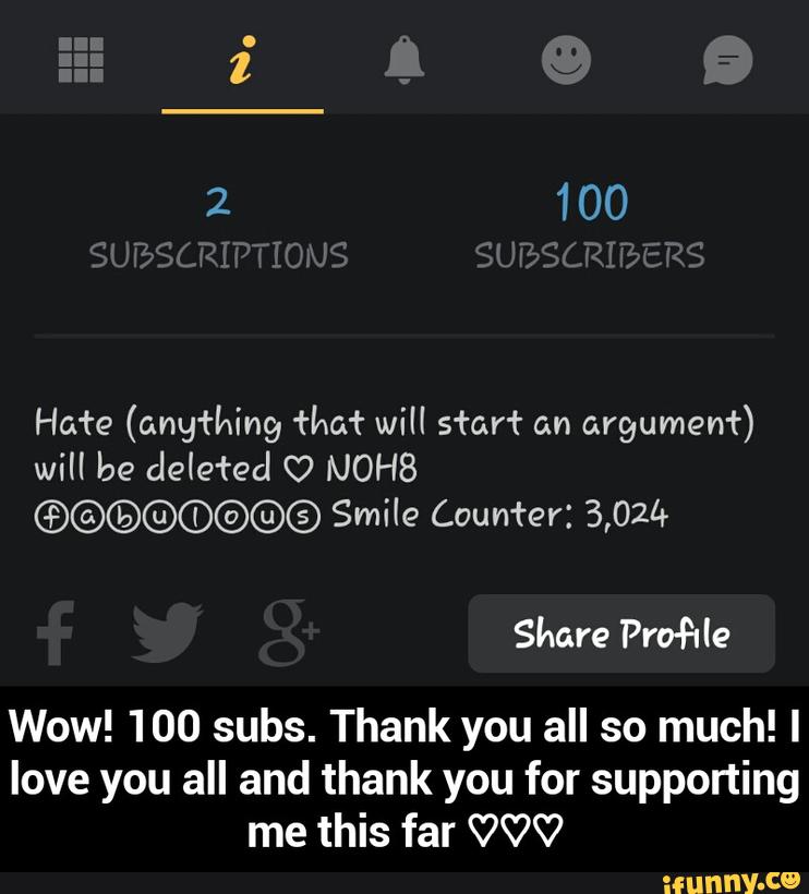 Wow! 100 subs. Thank you all so much! I love you all and thank you for supporting me this far ♡♡♡