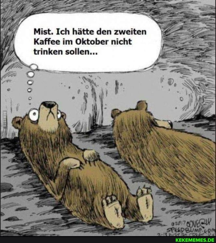 Mist. Ich hätte den zweiten
Kaffee im Oktober nicht trinken sollen...