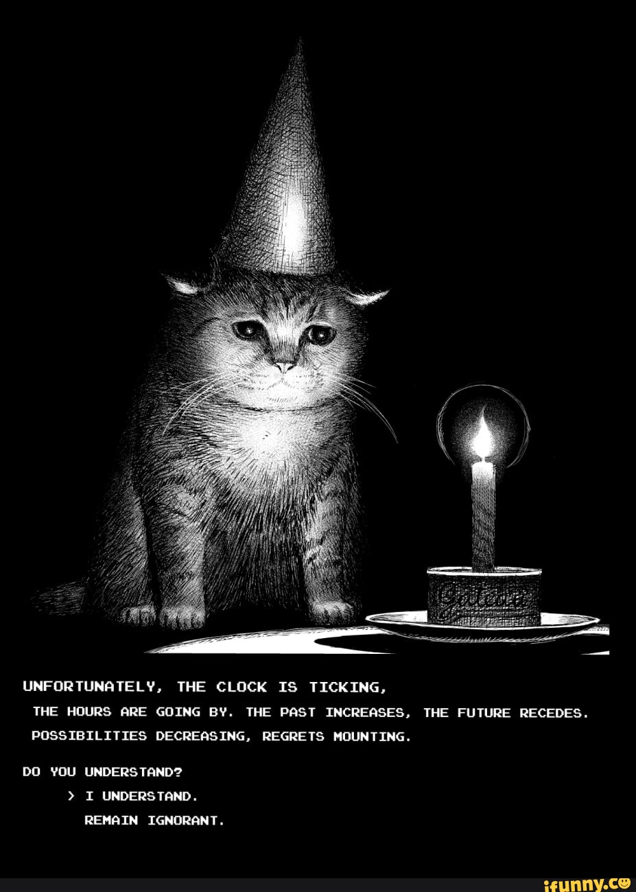 UNFORTUNATELY, THE CLOCK IS TICKING, THE HOURS ARE GOING BY. THE PAST