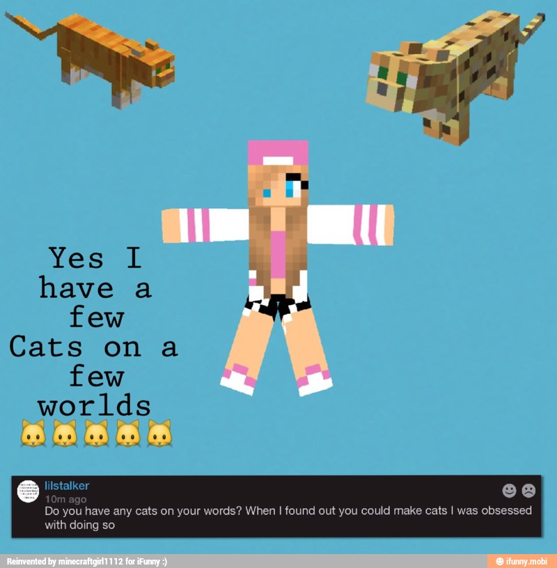 Cats ona
few
worlds
Do
you have any cats on your words? When I found out you could make cats I was obsessed
O