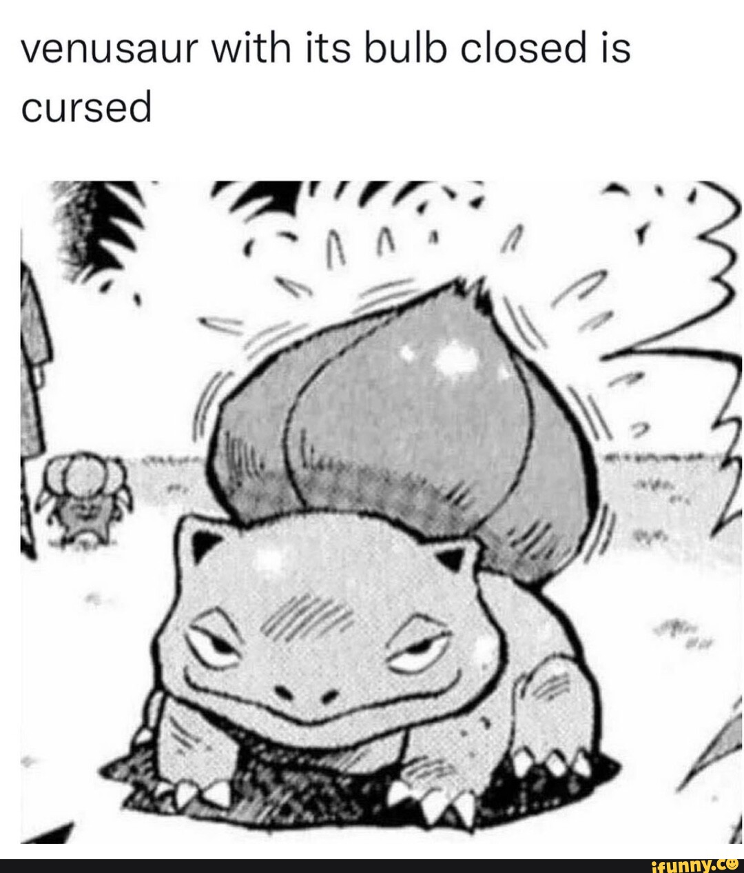 Venusaur with its bulb closed is cursed iFunny