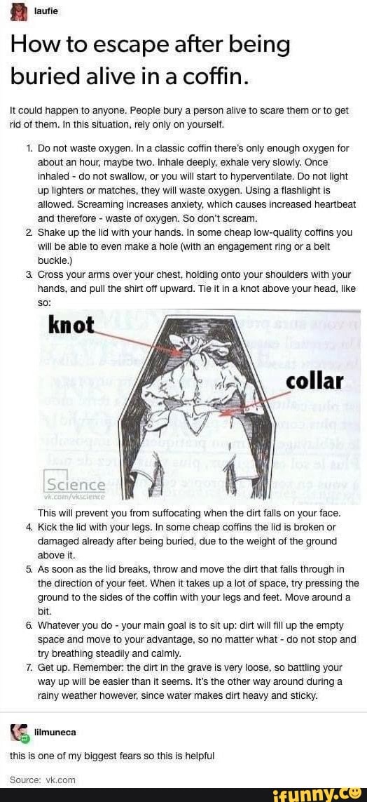 Fautie How to escape after being buried alive in a coffin. It could