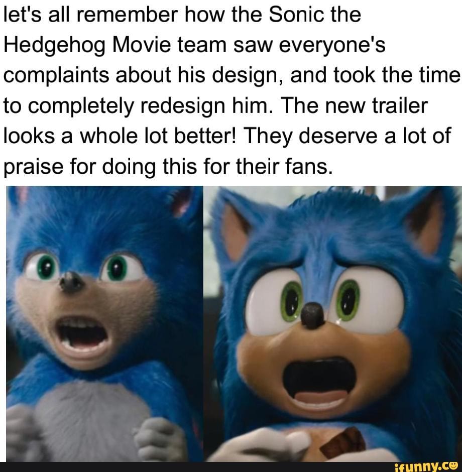 Let's all remember how the Sonic the Hedgehog Movie team saw everyone's ...