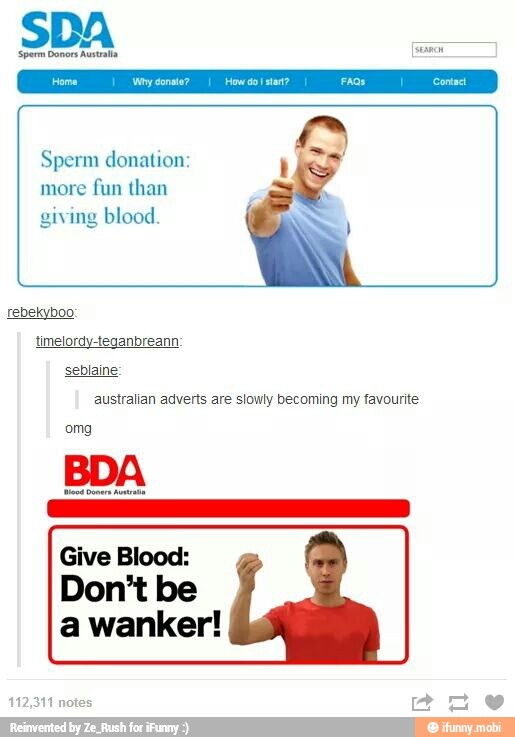 Sperm Donation More Fun Than Giving Blood Seblaine Australian Adverts