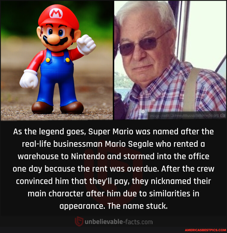 Na As The Legend Goes Super Mario Was Named After The Real Life Businessman Mario Segale Who 