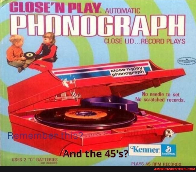 Close N Play Omatic Phonograph Close Lid Record Plays No Needie To Set No Seratched Records Kenner Uses 2 Batteries Plays 46 Rpm Records America S Best Pics And Videos