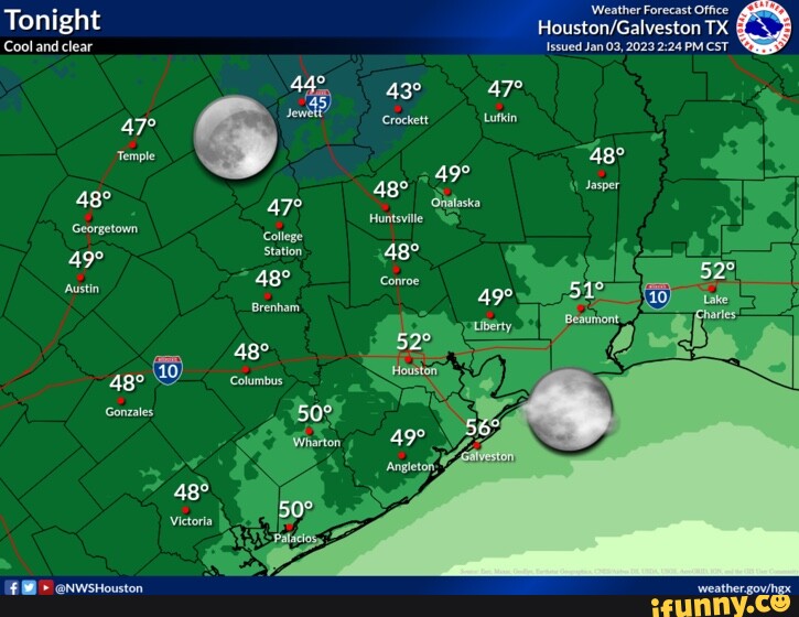 'Weather Forecast Office Tonight TX Cool and clear Issued Jan 03, 2023