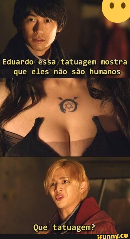 Eduardo essa tatuagem mostra que eles não são humanos
Que tatuagem?