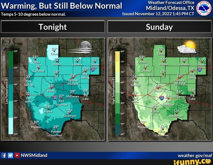 Warming, But Still Below Normal Temps 5-10 degrees below normal ...