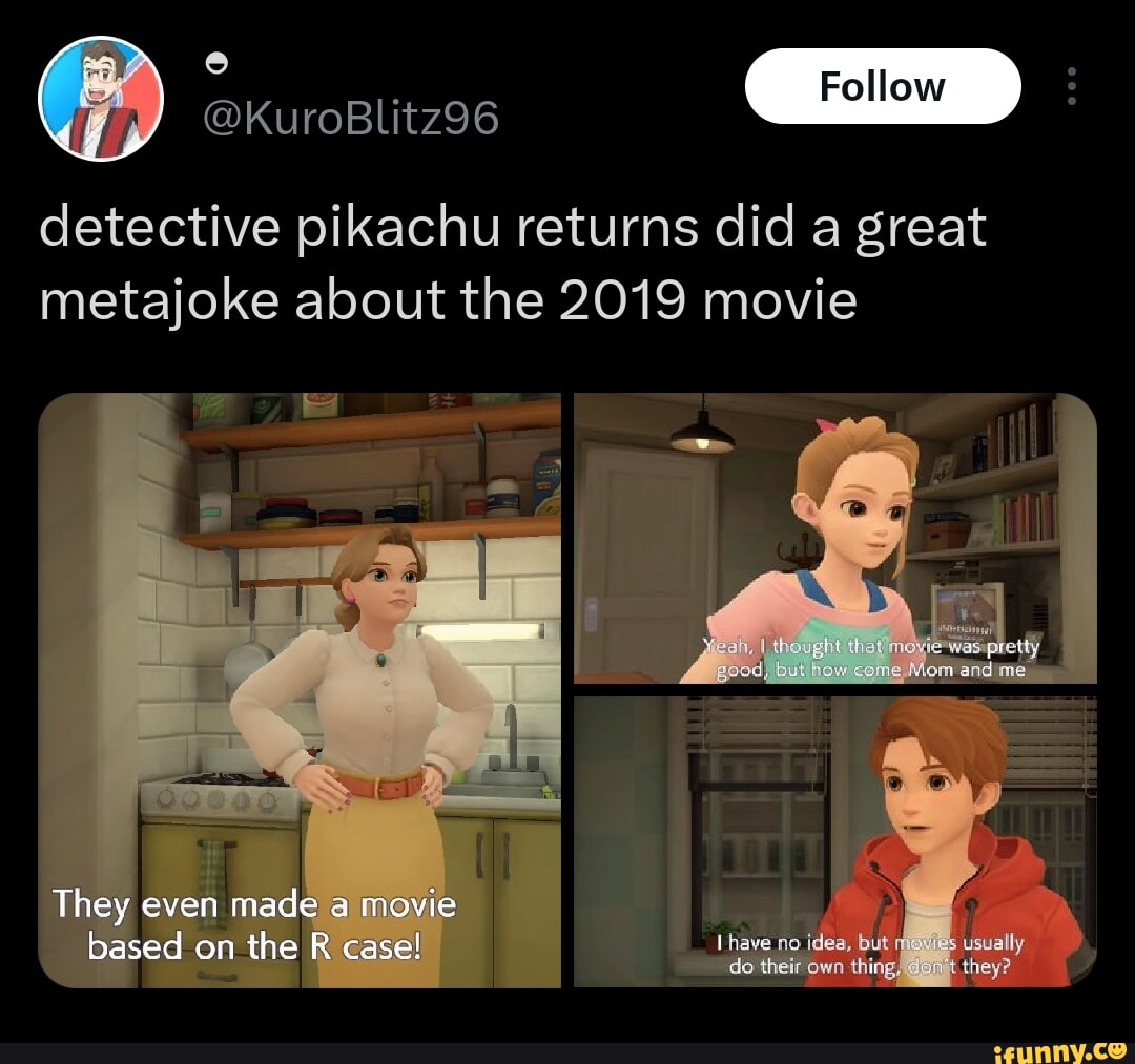 Detective Pikachu Returns Has A Great Joke About The 2019 Movie