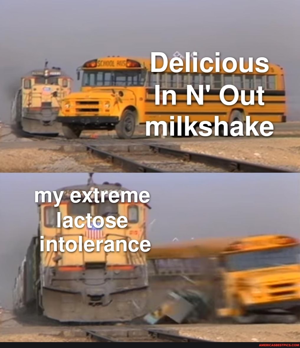 Delicious In N' Out milkshake my extreme lactose intolerance America
