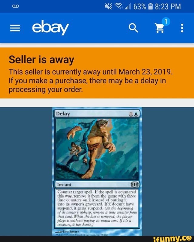 the seller is processing your order