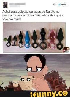 Achei essa coleção de facas do Nanuto no
guarda roupa da minha mão, não sabia quo a